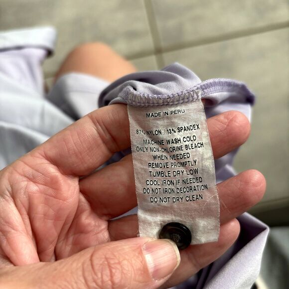 Greyson Golf Polo Shirt Mens M Light Purple Ombre Performance Stretch Wolf Logo - Picture 7 of 8